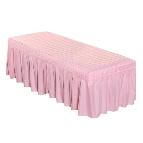 마사지 테이블 스커트 스파 침대 커버 화장품 미용실 침대 용 대차 대조표 180-190cm 길이 60-80cm 너비, Pink-185x70cm, 100% 폴리 에스터