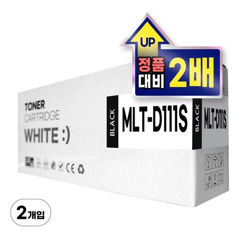 MLT-D111S 토너 SL-M2027 M2074F M2077F, 검정, 2개