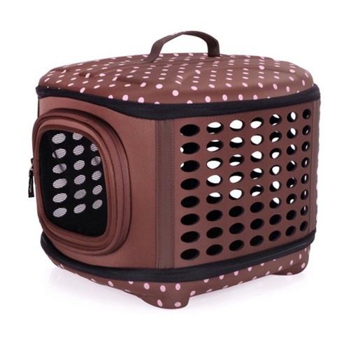 이비야야 EVA폼 접이식 애견 핸드이동가방 FC1006, Brown, 46 x 36 x 32 cm