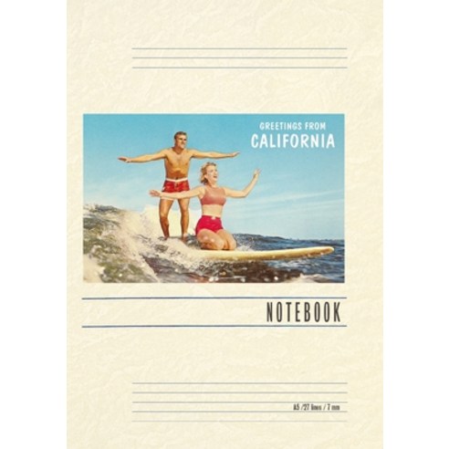 (영문도서) Vintage Lined Notebook Greetings from California Paperback, Found Image Press, English, 9798385404360