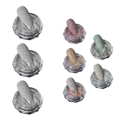 블럭마트 반짝이 네일파우더, type1(3개)+랜덤5개