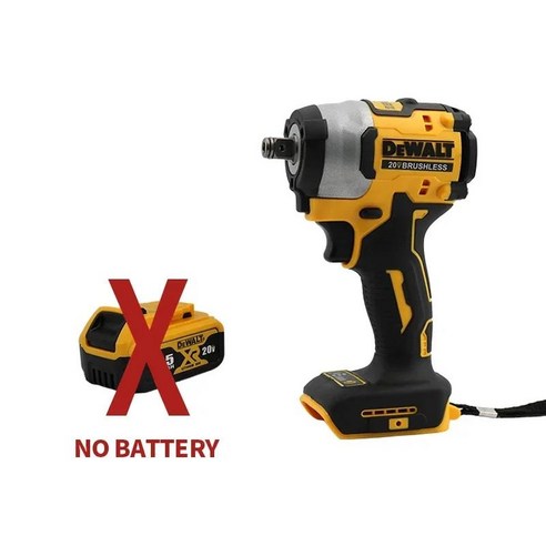 Dewalt DCF922 임팩트 렌치 전기 공구 무선 브러시리스 20V 키 배터리 406NM 토크 가변 속도 드릴, 01 No battery, 1개