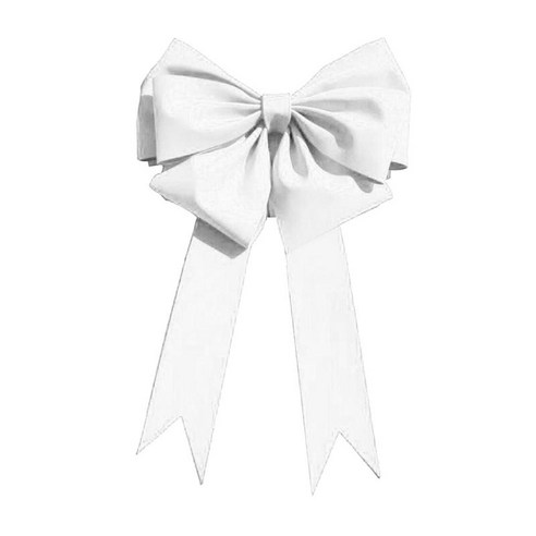 Bowknot 장식 장식품 크리스마스 파티 결혼식을 위한 아름다운 Gaint 활, 하얀, 옥스포드 원단