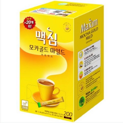 맥심 모카골드 마일드 커피 믹스, 12g, 200개입, 2박스