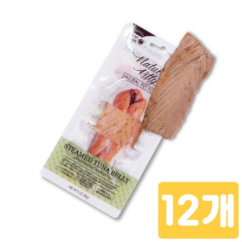 내추럴키티 고양이 간식 30g, 스팀 참치뱃살, 12개