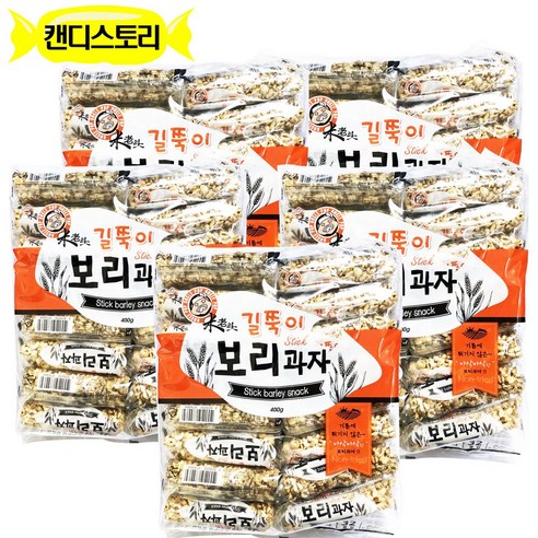 엉클팝 길쭉이 보리과자, 400g, 5개