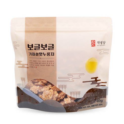 누룽지 고소하게 끓여 먹는 가마솥 맛, 240g, 2개 전설의누룽지 누룽지 고소하게 끓여 먹는 가마솥 맛, 240g, 2개 전설의누룽지