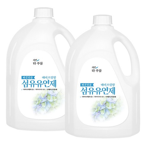 더푸룸 비건 아토피인증 실내건조 섬유유연제 에이프릴향, 2.5L, 4개