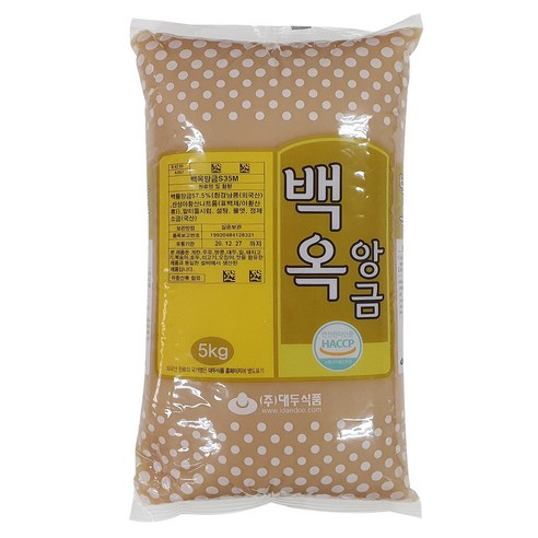 대두식품 저당 백옥앙금 5kg S35M 저감미, 1개