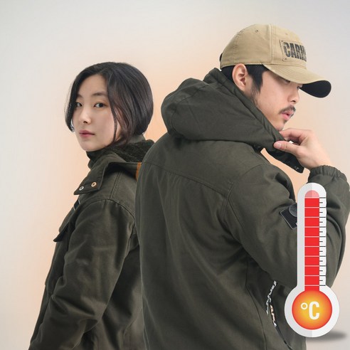 낚시방한복 동계 겨울 낚시복 방한복 카모 점퍼 상하의 세트, 카키(군록색), 175-M