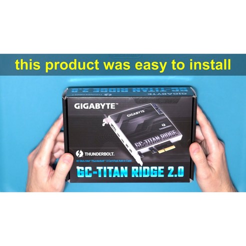Gigabyte 기가바이트 GC-Titan Ridge 2.0 새상품/관부가세 별도 Gigabyte 기가바이트 GC-Titan Ridge 2.0 새상품/관부가세 별도
