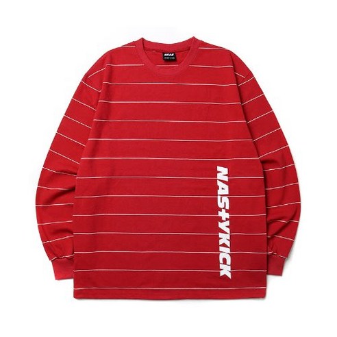 네스티킥 롱슬리브 STRIPE N-SOLID LONGSLEEVE TEE RED 
티셔츠