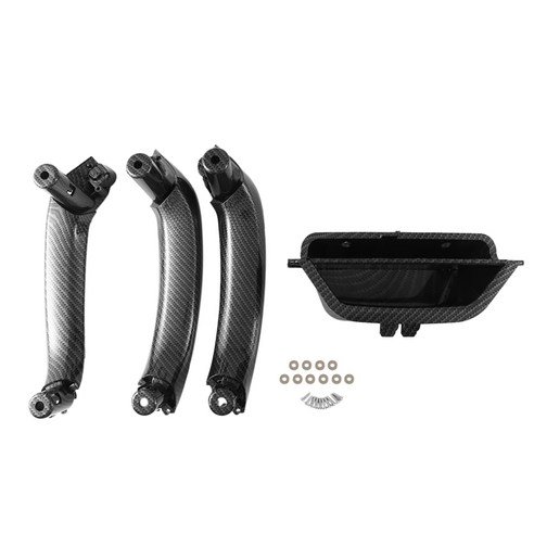 4pcs 탄소 섬유 자동차 내부 도어 핸들 트림 풀 잡아 패널 핸들 - bmw x3 x4 F25 F26 2010-2016 RHD, 하나, 탄소 섬유 패턴