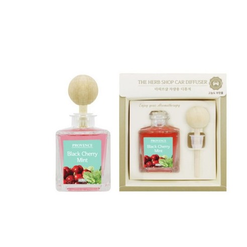 민트향이 잘 어우러진 차량디퓨저 40ml 블랙체리민트 악취 제거 허브 디 퓨저 천 연 차량