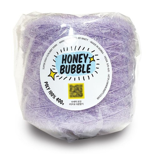 니뜨 허니버블 수세미 콘사 400g, 19 베이비퍼플, 1개