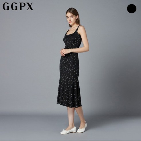 GGPX 플라워 슬림핏 백리스 머메이드 원피스 GO5OP109F