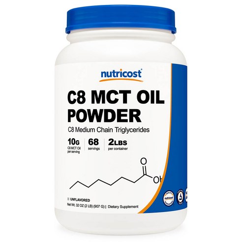 뉴트리코스트 C8 MCT 오일 파우더 2lb 무맛, 907g, 1개