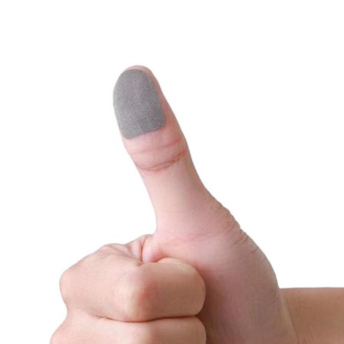 Retemporel 용 일회 모바일 게임 손가락 스티커 탄소 섬유 엄지 통기성 땀 방지, 1개, 회색
