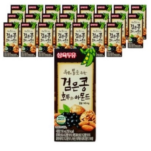 삼육두유 검은콩 호두와아몬드 두유, 190ml, 24개