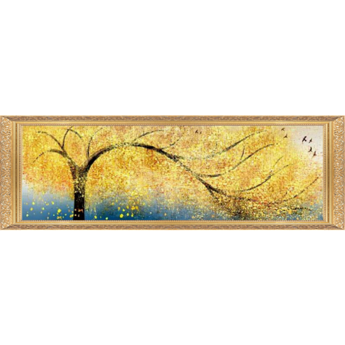 루시앤에밀리 대형 보석십자수 DIY 세트 – 크낙황금수, 120 x 40cm, 최신 26면+AB 비즈 포함