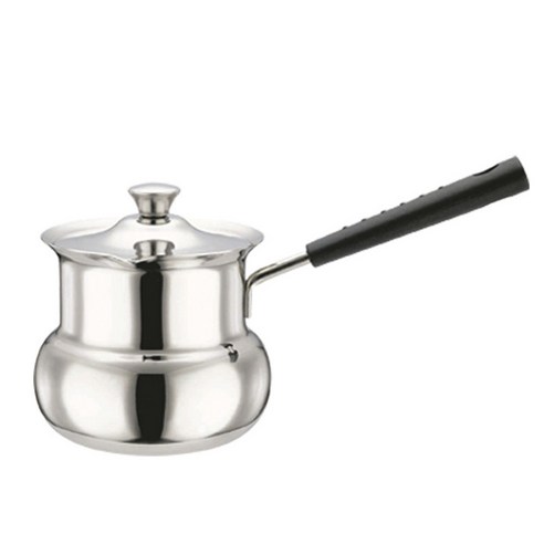 Sifei 뚜껑 포함 두꺼운 터키 커피샷잔 드럼형 540ml, 1개, 스테인리스 스틸