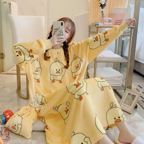 봄날의꽃 긴팔 원피스 수면잠옷 8종