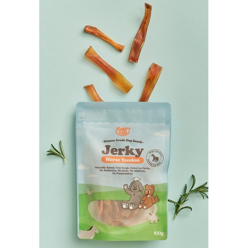 반려동물의 건강과 행복을 최우선으로 하는 해피테일의 프리미엄 저알러지 말힘줄 간식