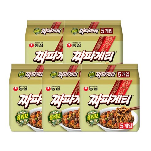 <올따옴> 농심 짜파게티 5입멀티 5봉, 25개