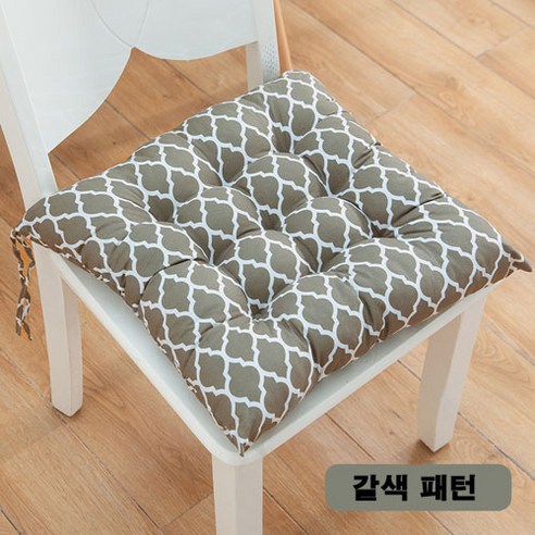 바닥과 의자용 부드러운 사각형 베개, 갈색 패턴