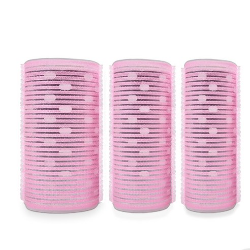 미소라인 고급 알루미늄판 열전도 구르프 헤어롤 3종, 1세트, 핑크3종(5cm+4cm+3cm)