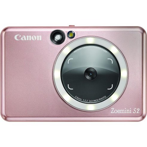 Canon 캐논 Zoemini S2 (로즈 골드) - 슬림라인 즉석 카메라 및 포켓 포토, Rose Gold_Camera Printer inc 1