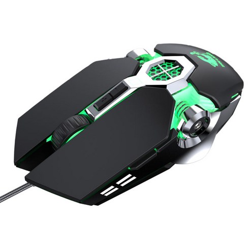 V8 USB RGB 유선 게이밍 마우스 Windows 용 광학 프로그래밍 가능, 블랙, {"사이즈":"125X64X40mm"}, {"수건소재":"UV 페인트 금속 매트"}