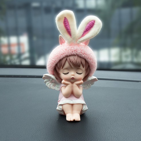 임시 주차 카드 귀엽다, 1 건, 핑크 토끼 귀안니