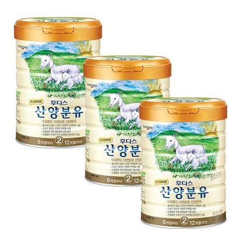 일동후디스 프리미엄 산양분유 2단계, 800g, 3개