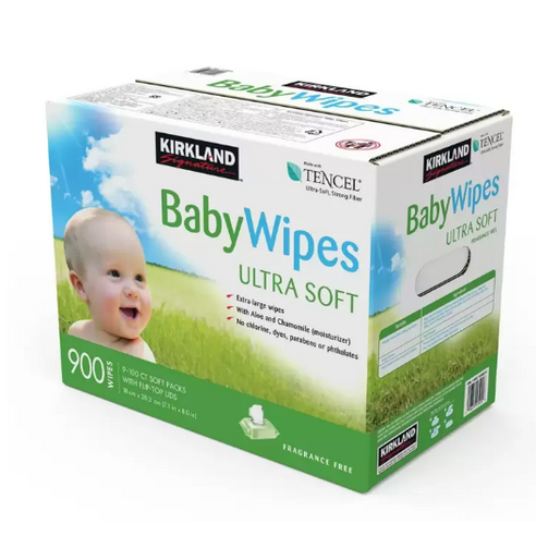 커클랜드 시그니춰 유아용 물티슈 9팩, 100매