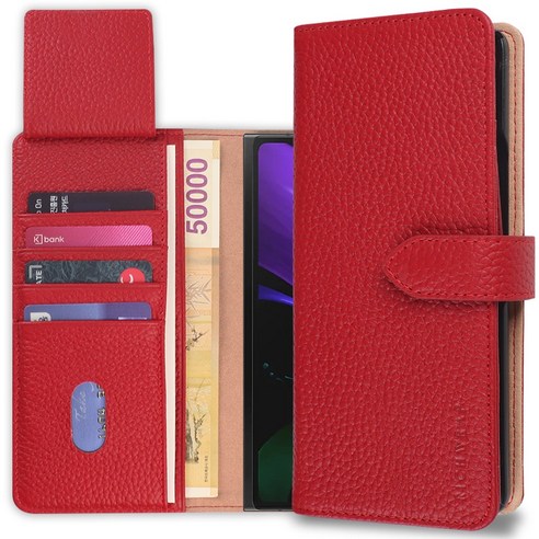루스톤 천연가죽 삼성 갤럭시 Z폴드2 5G 전용 월렛 WALLET 카드 수납 지갑 핸드폰케이스 소개