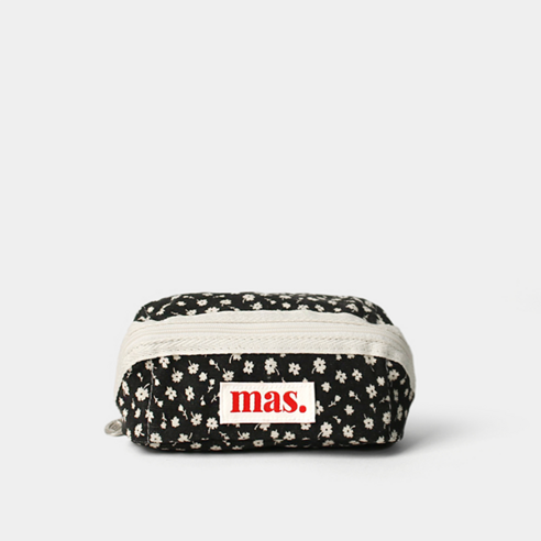 Hapoom pencil cosmetic pouch Flower black