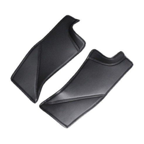 Tesla 모델 Y에 맞는 2x PU 가죽 뒷문 씰 보호대 커버 트림, 검정, 49 x 21cm