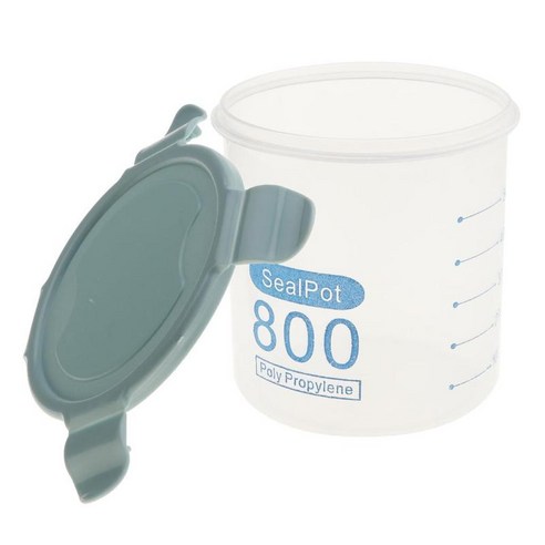식품 보관 용기 뚜껑 밀가루 설탕 시리얼 식료품 저장실 보관 용기, 블루 800ml, 플라스틱