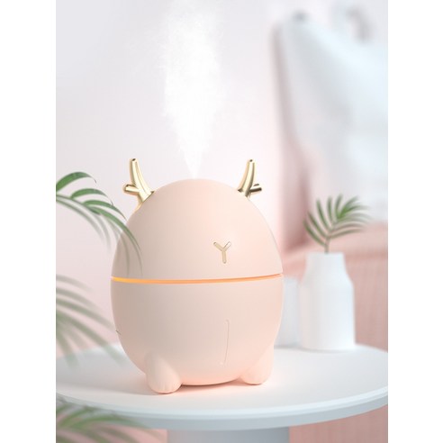 DFMEI 뚜뚜 캣 미니 가습기 미니 USB 가정용 음소거 침실 에어 오피스 테이블기숙사, DFMEI 멍록핑크