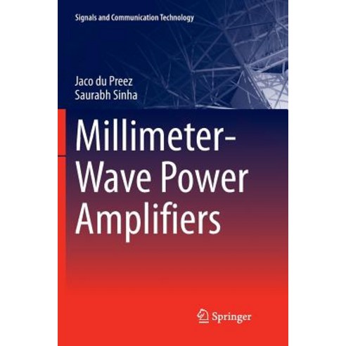 (영문도서) Millimeter-Wave Power Amplifiers Paperback, Springer, English, 9783319872469