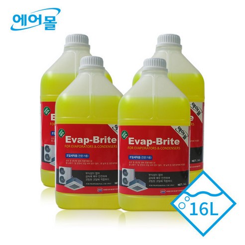 [에어컨 세척제] 에바브라이트 3.78리터 용기, 4L, 1개