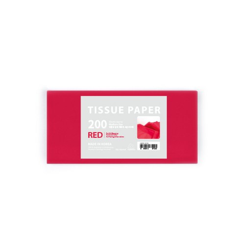 PaperPhant 다용도 Color 색화지 4절 (Tissue Paper), 레드, 200매