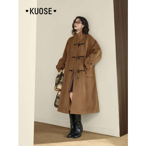 스파오 남성 오버핏 발마칸 코트403 19lack 스파오코트 13 KUOSE 쿠오세 코트 뿔 단추 떡볶이 롱 모직 KSE2409006