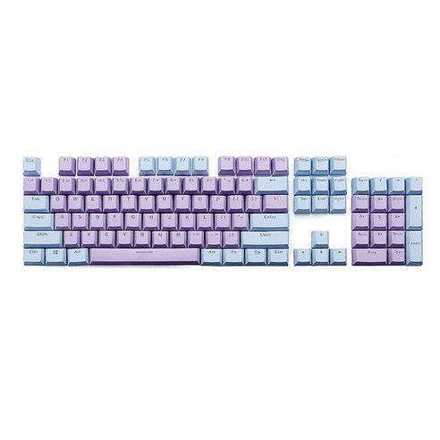 Translucent Double Shot PBT 104 Keycaps 백라이트 체리 MX 키보드 스위치, 보라