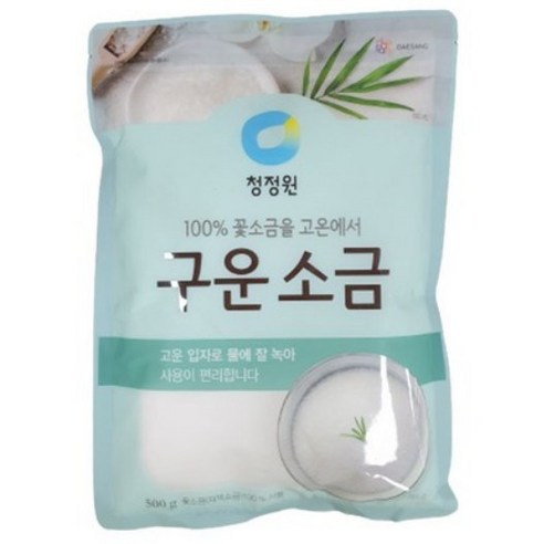 청정원 구운소금 500g 꽃소금 소금 고운입자, 1개