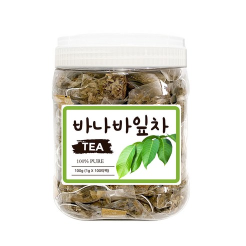 바나바잎 차 100티백 고급 용기형, 1개, 1g, 100개