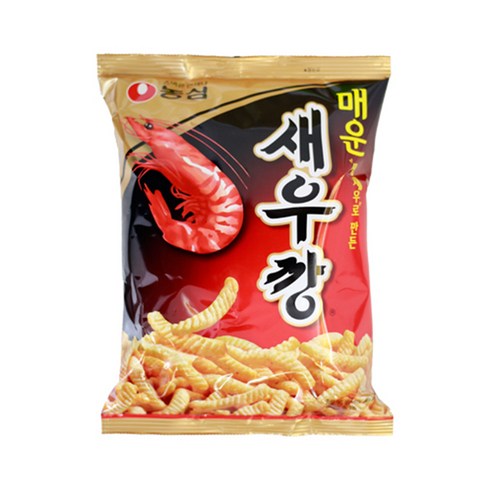 농심 매운새우깡, 90g, 3개