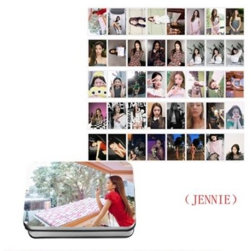 블랙핑크 멤버 개인 지수 제니 로제 리사 셀카 포토카드 40장+틴케이스 16종 세트 모음, 제니1