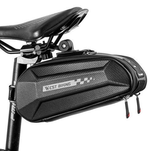 Retemporel WEST BIKING 자전거 안장 가방 좌석 아래 1.8L 산악 도로 용 사이클링 액세서리, 검은 색
